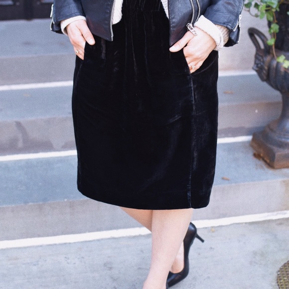 J.Crew Velvet pull-on skirt - Picture 4 of 8